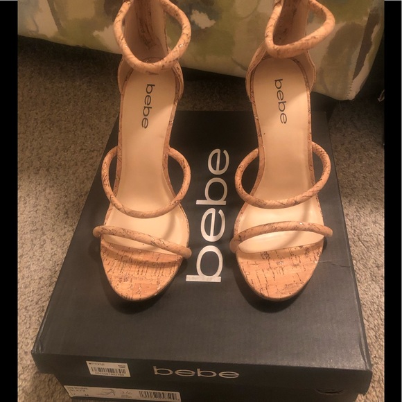 bebe cork heels